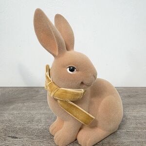 New Velvet Easter Bunny with bow Figurine Easter decor 2026